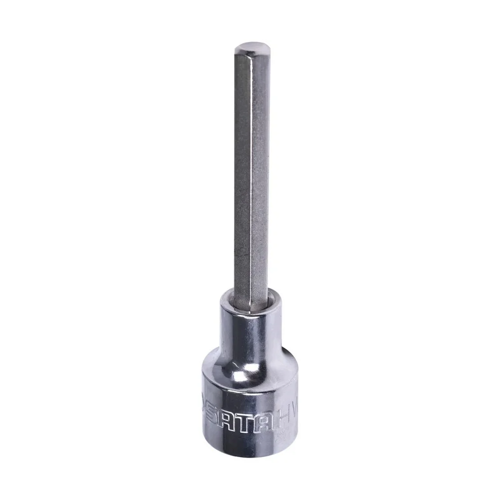 Soquete Ponta Allen Longo Encaixe 1/2" CRV 1/2X7MM Sata ST25204SC