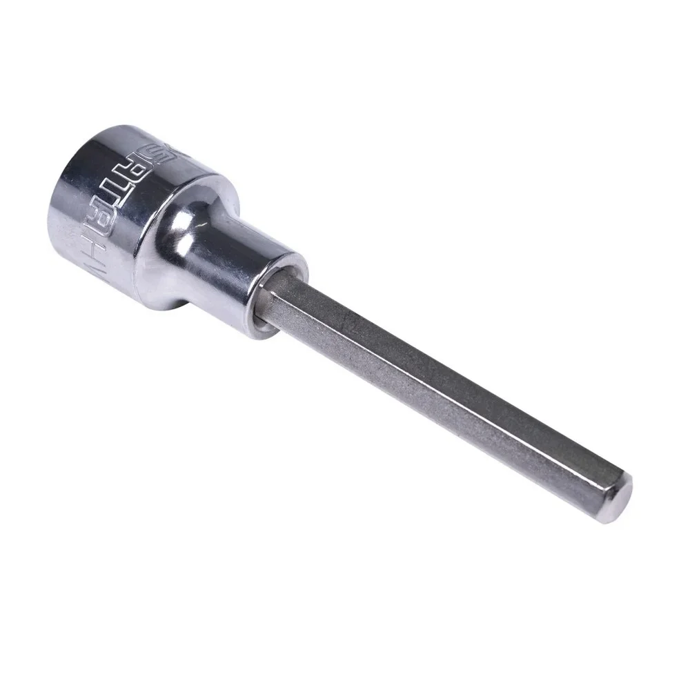 Soquete Ponta Allen Longo Encaixe 1/2" CRV 1/2X7MM Sata ST25204SC