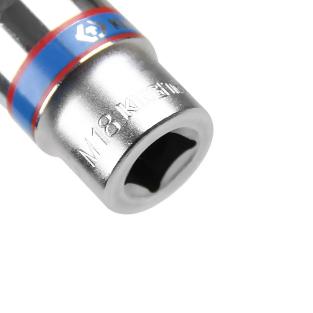 Soquete Ponta Multidentada com Guia Para Bujao de Oleo - Golf / Polo / Passat 1/2X18MM King Tony 402B18