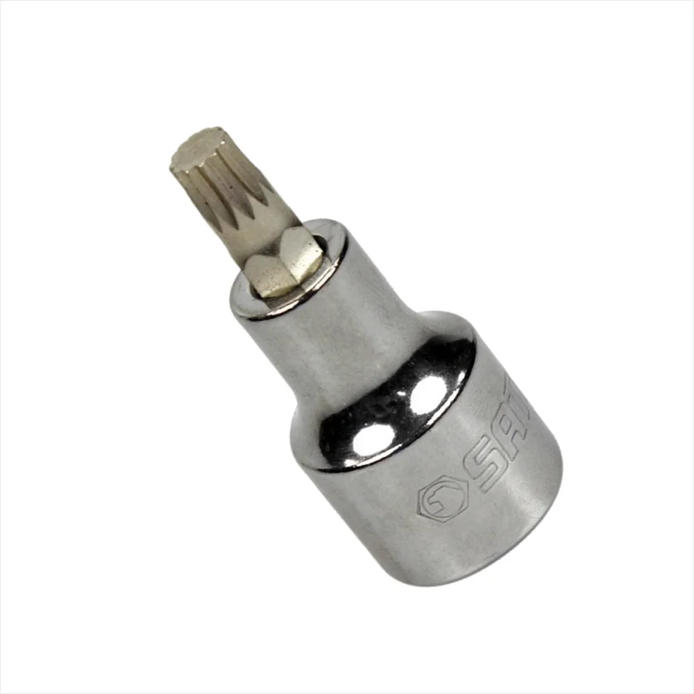 Soquete Ponta Multidentada Encaixe 1/2" CRV 1/2X10MM Sata ST24804SC