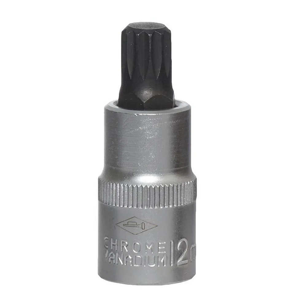 Soquete Ponta Multidentada Encaixe 1/2" CRV 1/2X12MM Corneta 3323012