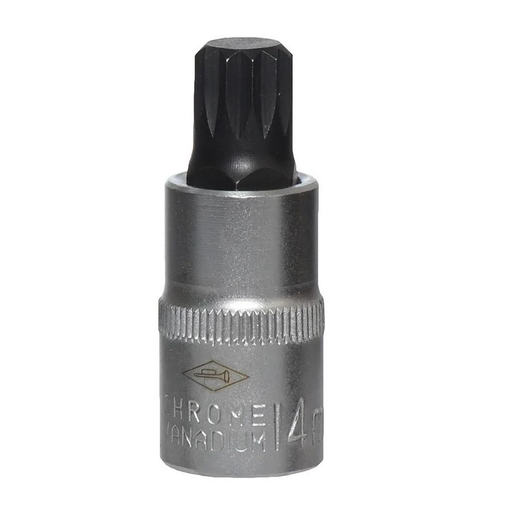 Soquete Ponta Multidentada Encaixe 1/2" CRV 1/2X14MM Corneta 3323014