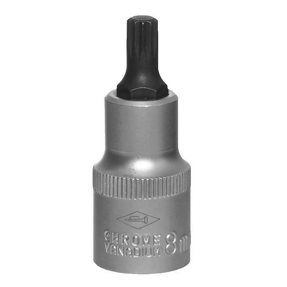 Soquete Ponta Multidentada Encaixe 1/2" CRV 1/2X8MM Corneta 3323008