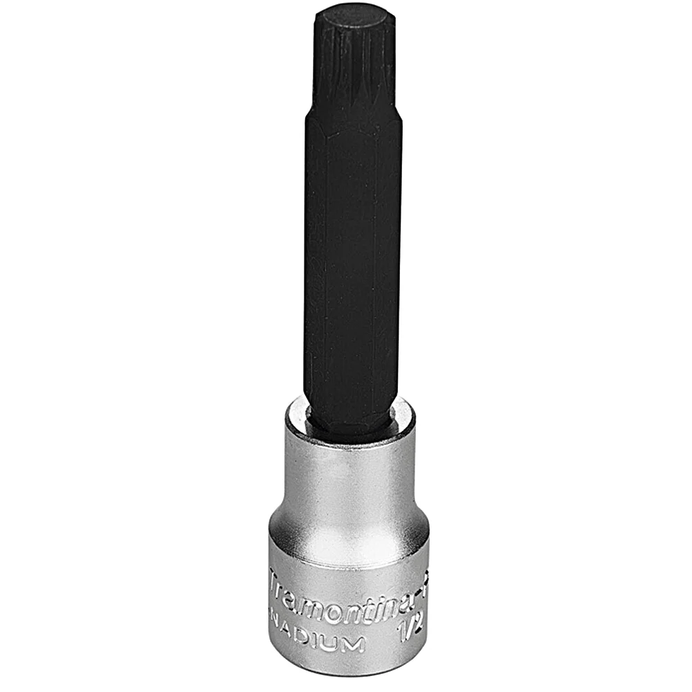 Soquete Ponta Multidentada Longo Encaixe 1/2" CRV 1/2X12MM Tramontina Pro 44865/112