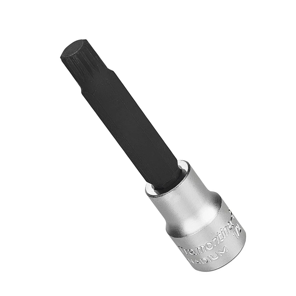 Soquete Ponta Multidentada Longo Encaixe 1/2" CRV 1/2X8MM Tramontina Pro 44865/108