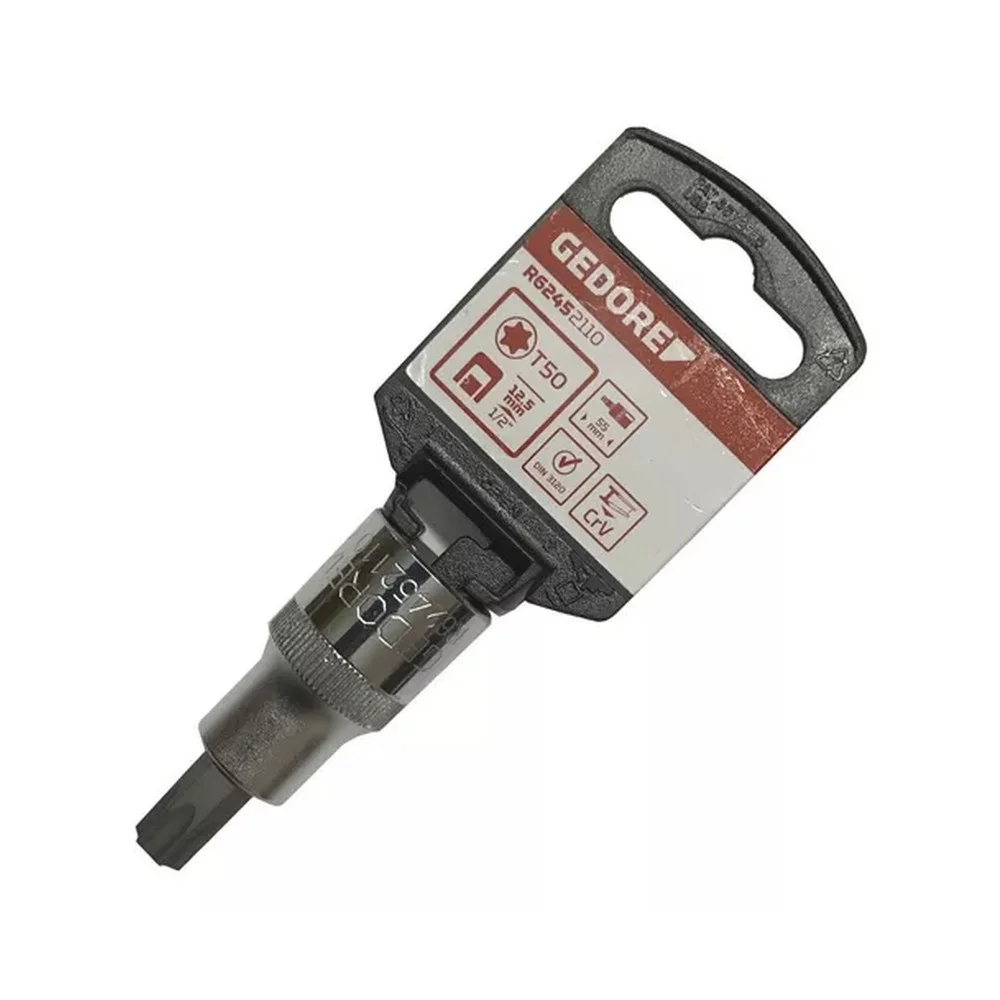 Soquete Ponta Torx Encaixe 1/2" CRV 1/2XT50 Gedore Red R62452110