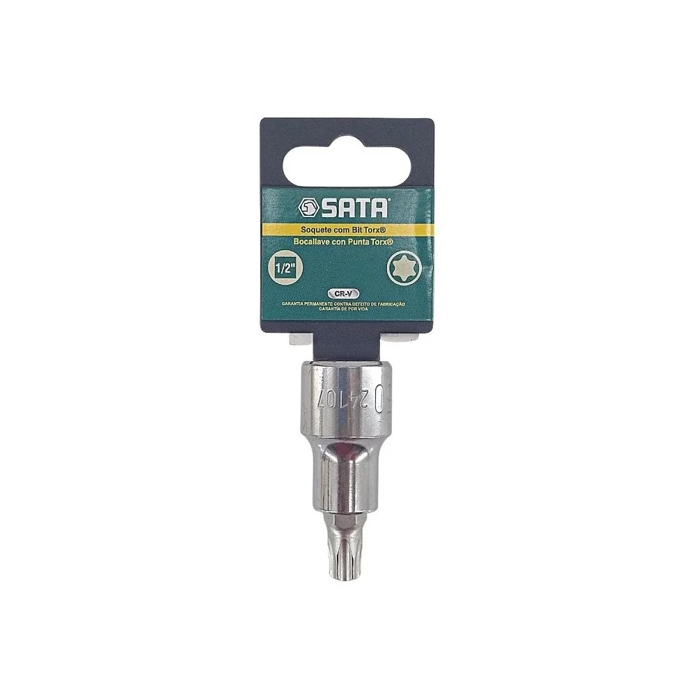 Soquete Ponta Torx Encaixe 1/2" CRV 1/2XT50 Sata ST24107SC