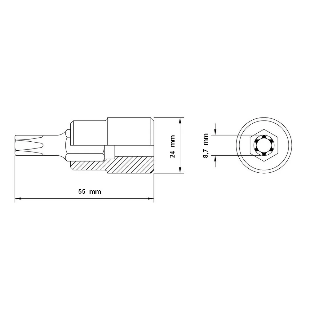 Soquete Ponta Torx Encaixe 1/2" CRV 1/2XT50 Tramontina Pro 44844/150