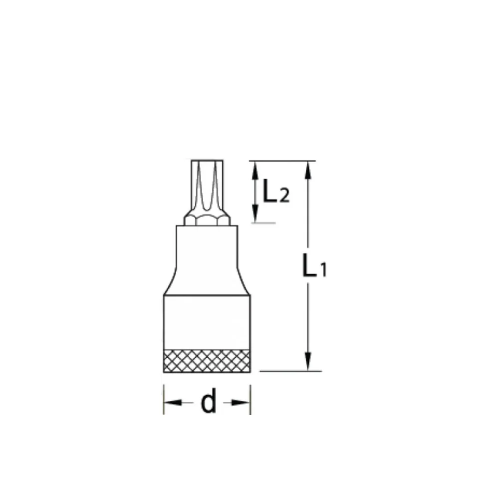 Soquete Ponta Torx Encaixe 1/2" CRV 1/2XT60 Gedore ITX19