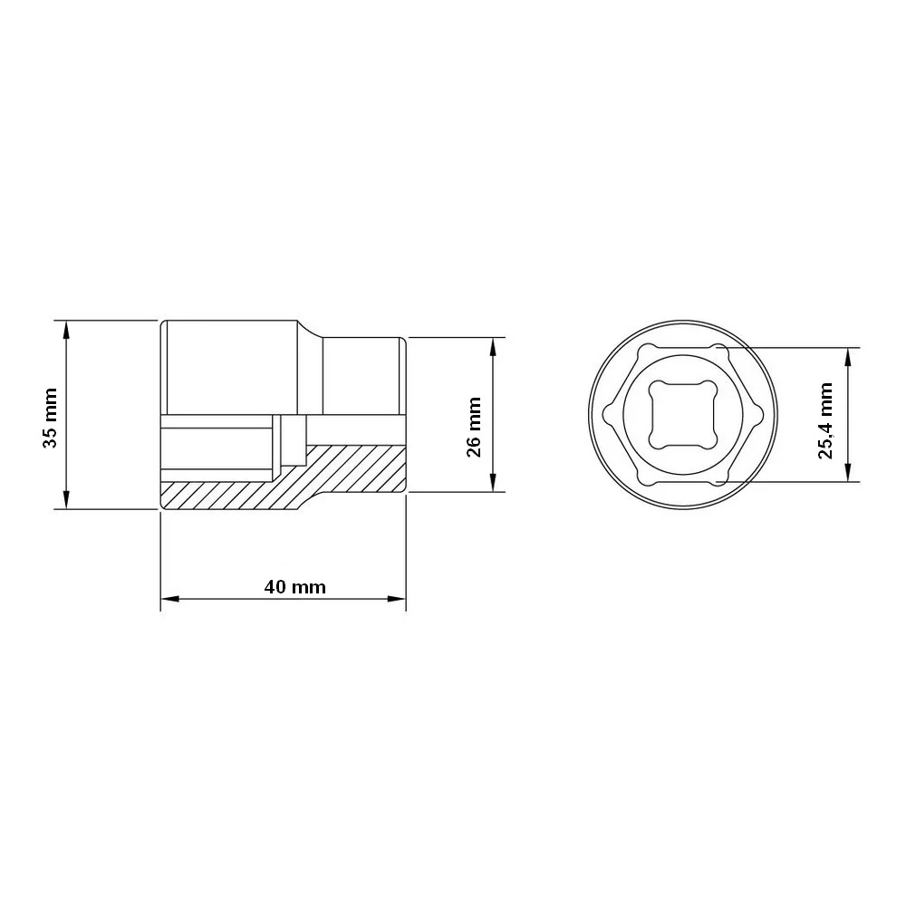 Soquete Sextavado CRV 1/2X1" Tramontina Pro 44832/112