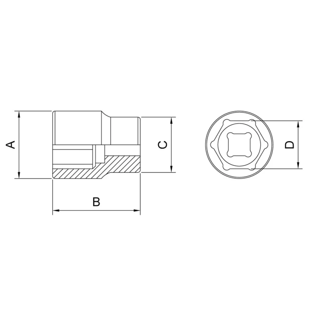 Soquete Sextavado Encaixe 1/2" CRV 1/2X13MM Tramontina Pro 44831/113