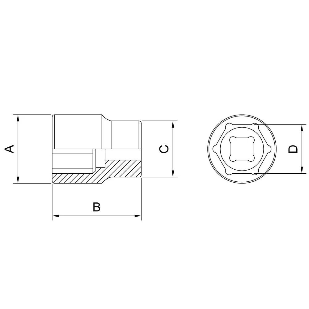 Soquete Sextavado Encaixe 1/2" CRV 1/2X18MM Tramontina Pro 44831/118