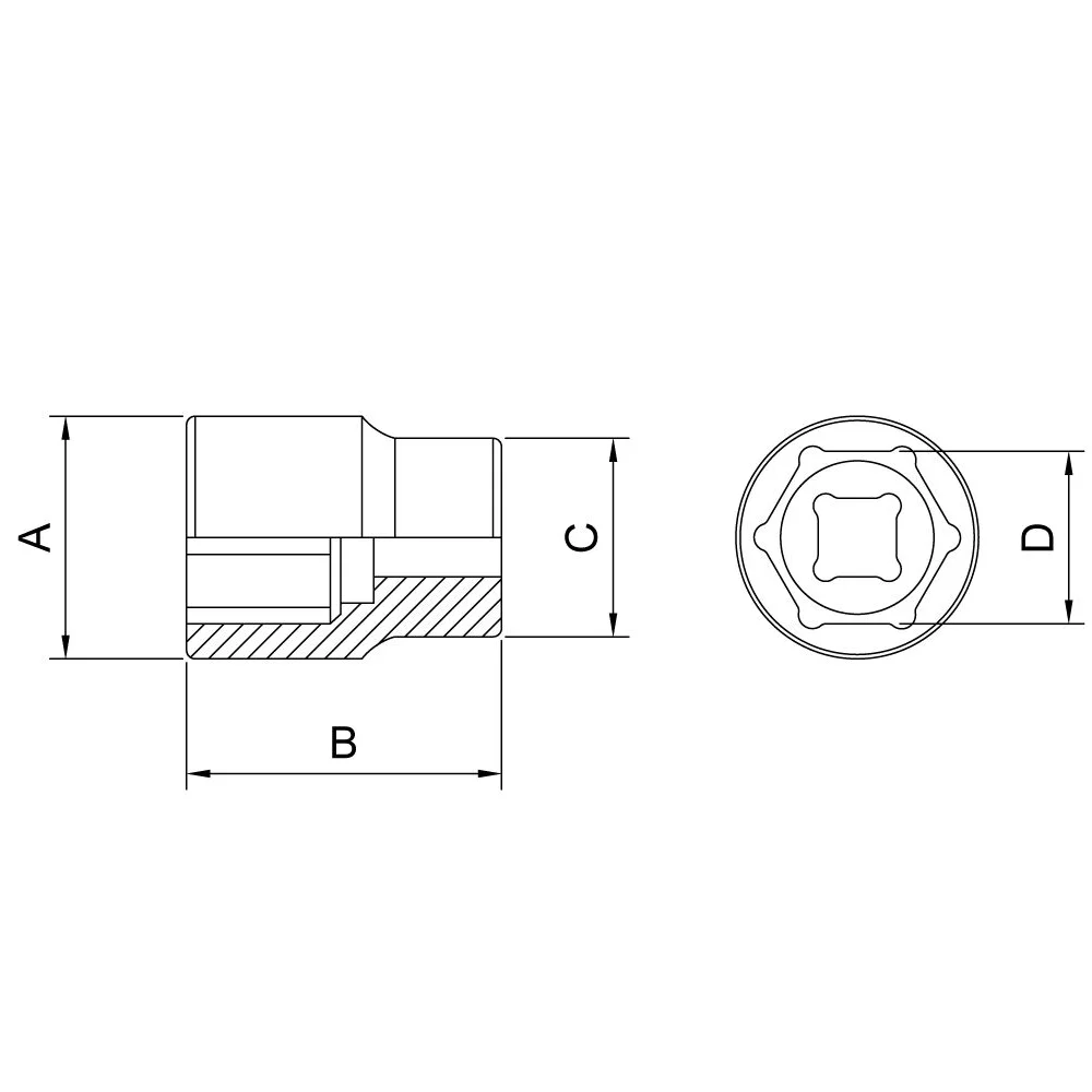 Soquete Sextavado Encaixe 1/2" CRV 1/2X8MM Tramontina Pro 44831/108