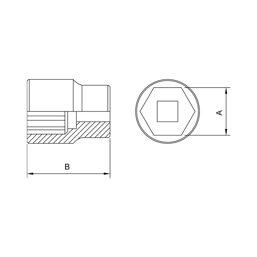 Soquete Sextavado de Cobre Encaixe 3/4" 3/4X27MM Tramontina Pro 44216/027