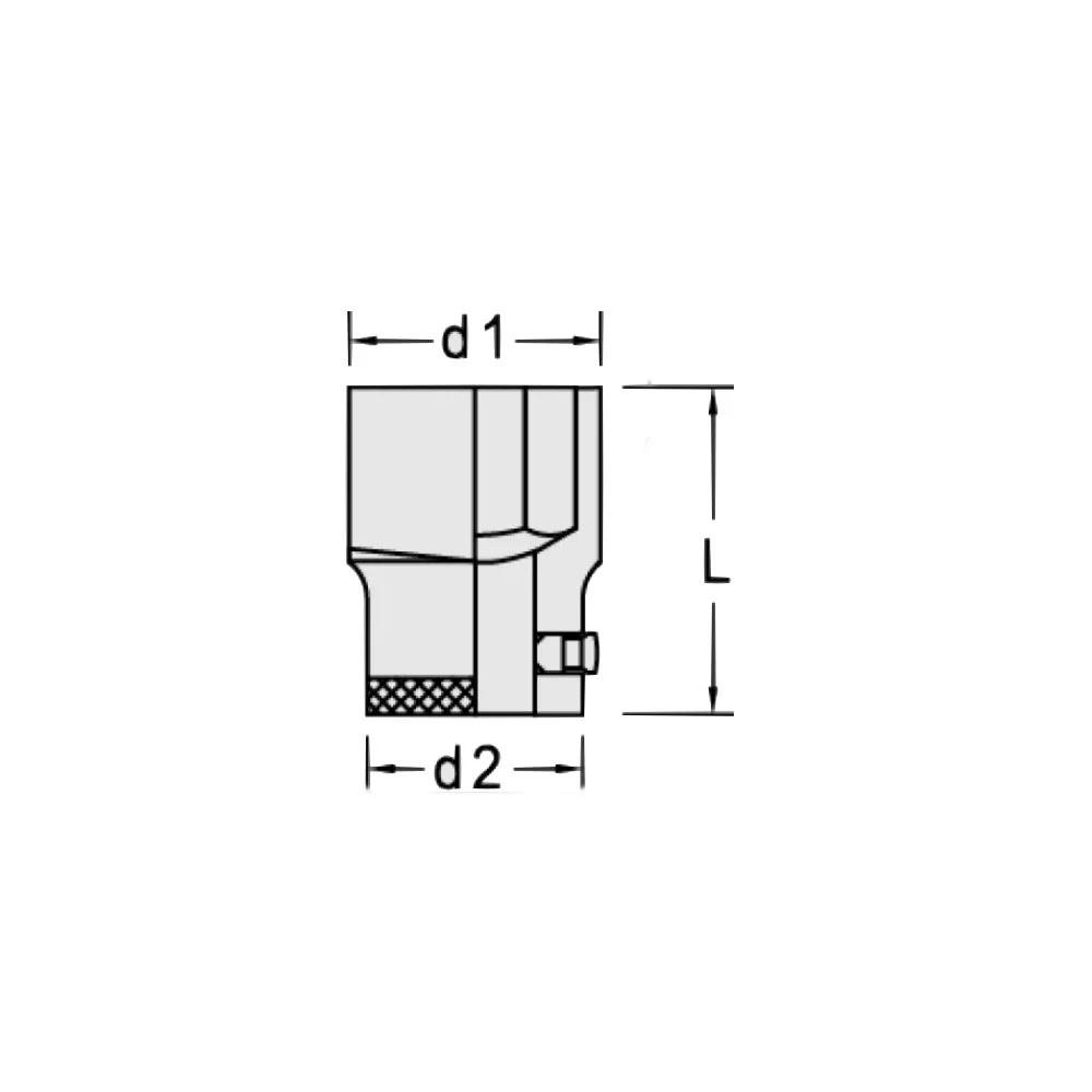 Soquete Sextavado Encaixe 1" CRV 1X2.1/2" Gedore 21