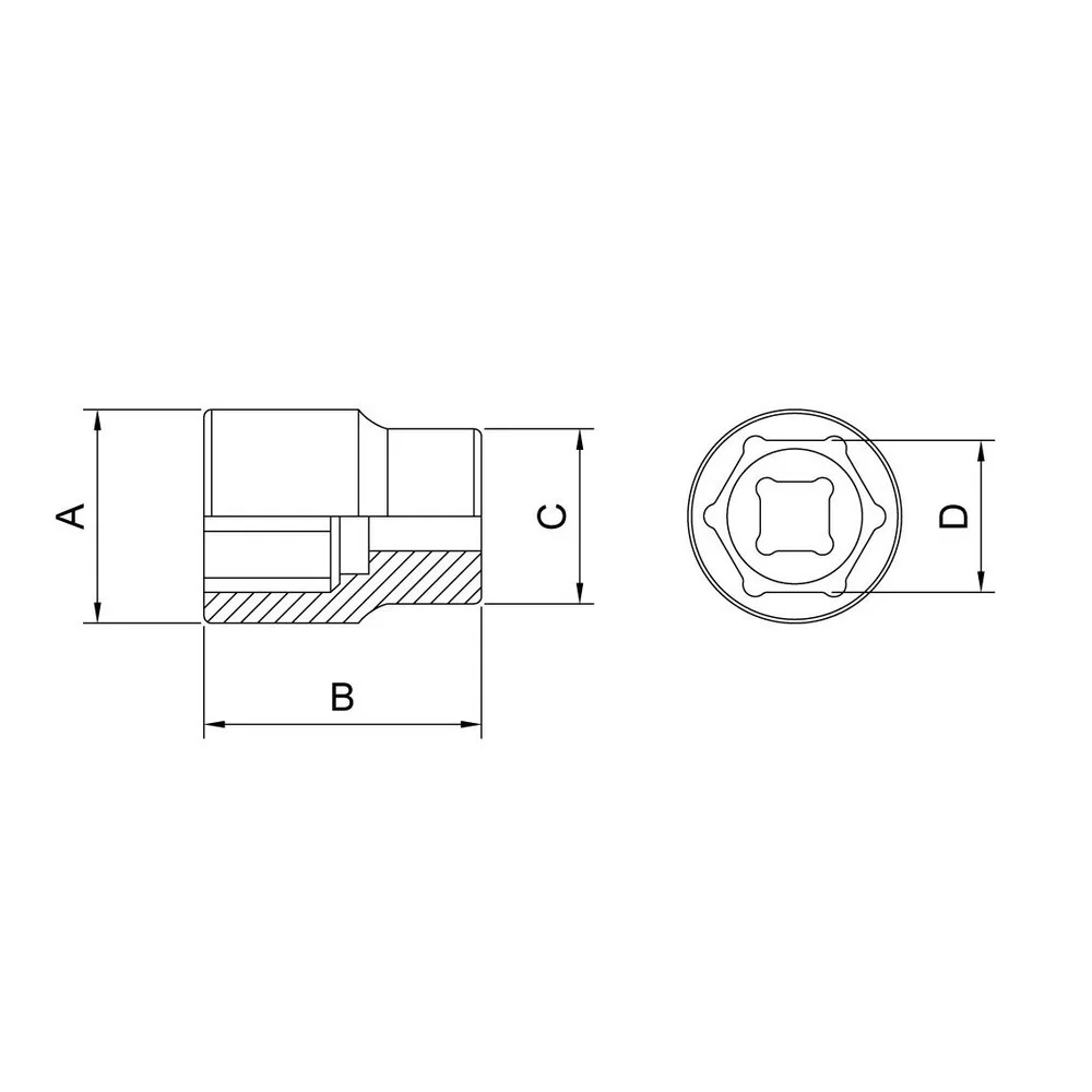 Soquete Sextavado Encaixe 1/2" CRV 1/2X11MM Tramontina Pro 44831/111