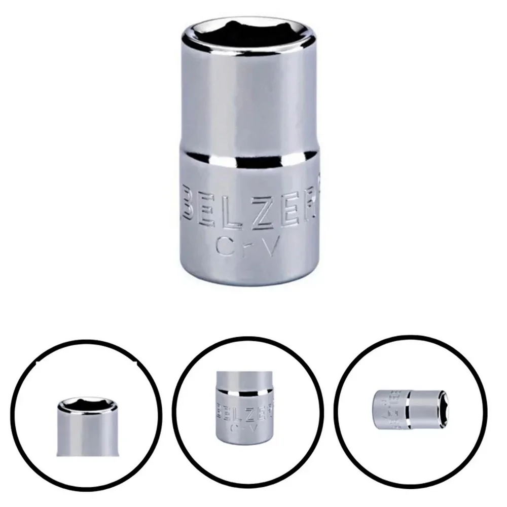 Soquete Sextavado Encaixe 1/2" CRV 1/2X16MM Belzer 205007BX