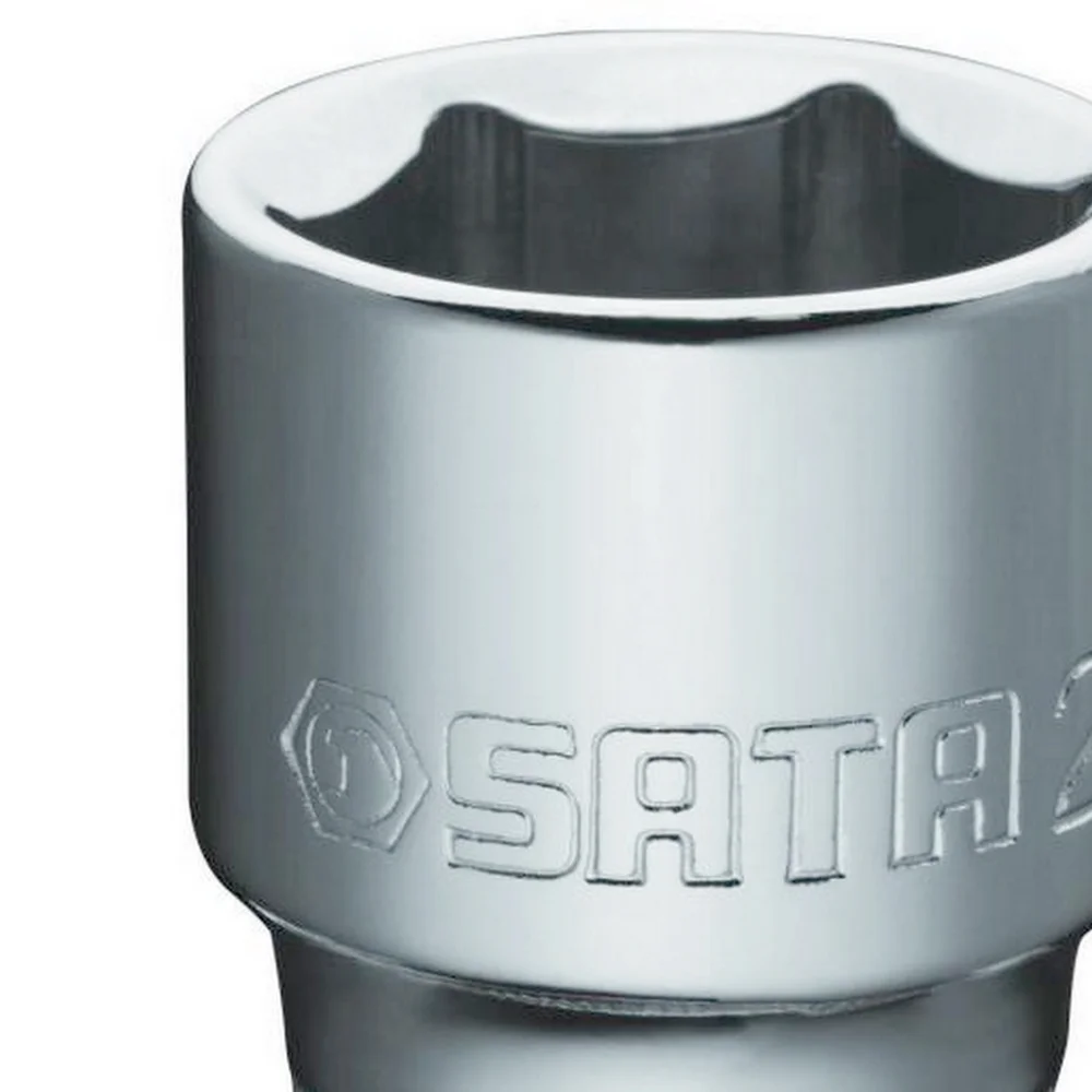 Soquete Sextavado Encaixe 1/2" CRV 1/2X21MM Sata ST13312SC