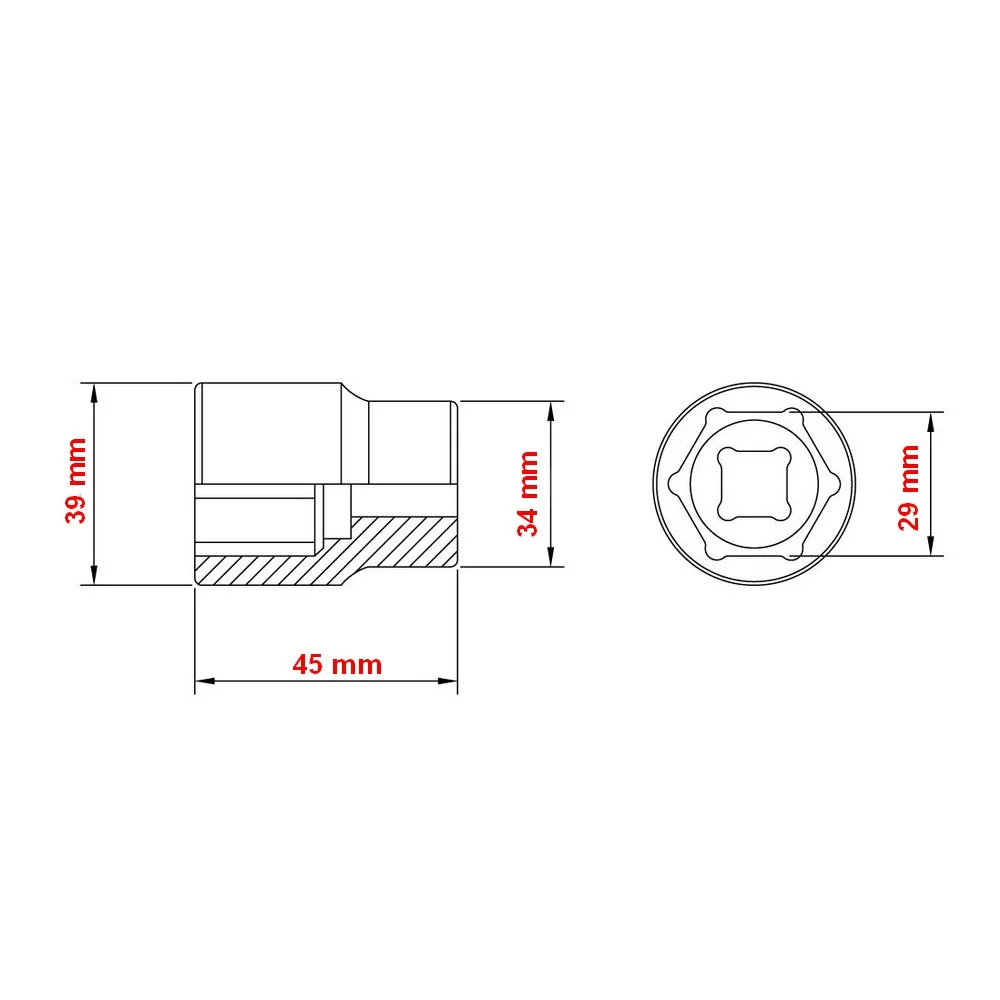 Soquete Sextavado Encaixe 1/2" CRV 1/2X29MM Tramontina Pro 44831/129
