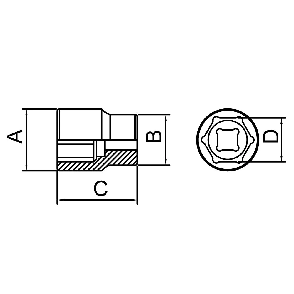 Soquete Sextavado Encaixe 1/2" CRV 1/2X8MM Tramontina Pro 44831/108