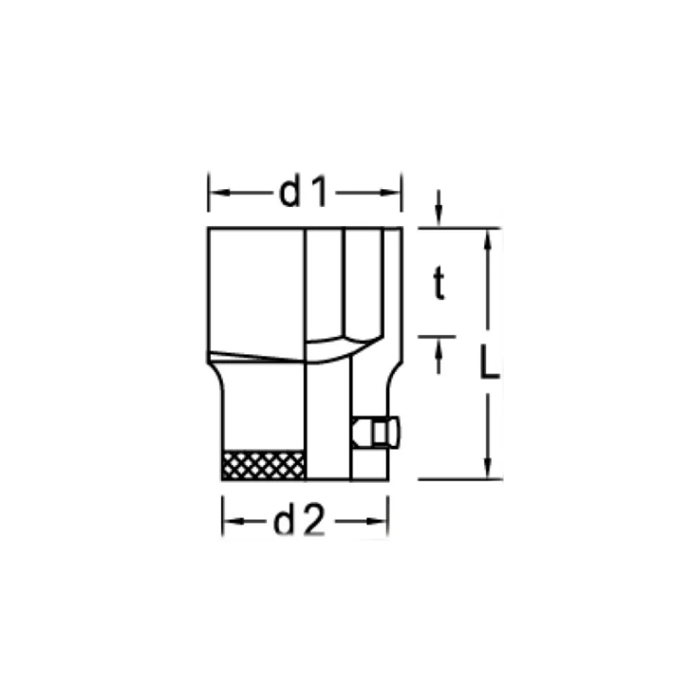 Soquete Sextavado Encaixe 3/4" CRV 3/4X1.1/2" Gedore 32
