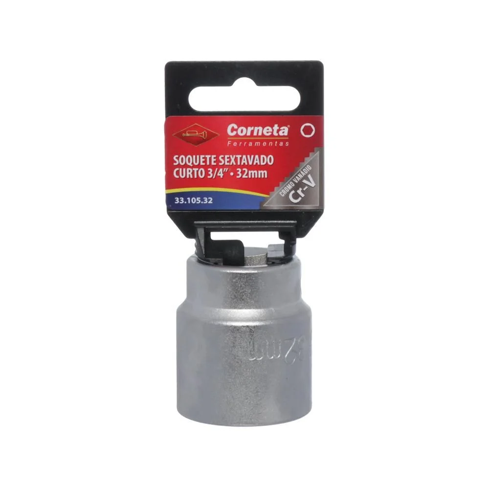 Soquete Sextavado Encaixe 3/4" CRV 3/4X32MM Corneta 3310532