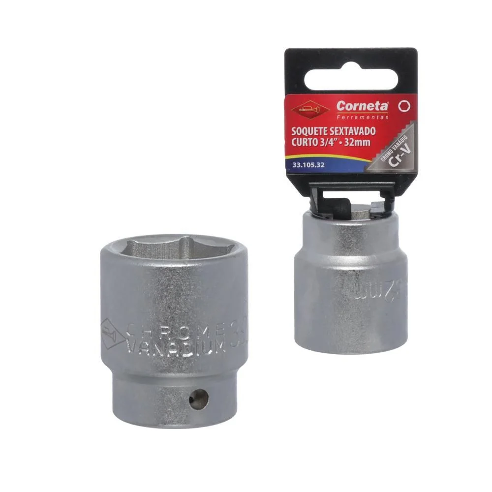 Soquete Sextavado Encaixe 3/4" CRV 3/4X32MM Corneta 3310532