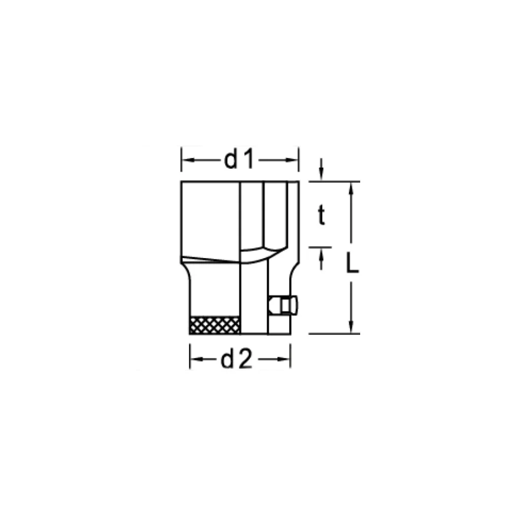 Soquete Sextavado Encaixe 3/4" CRV 3/4X36MM Gedore 32