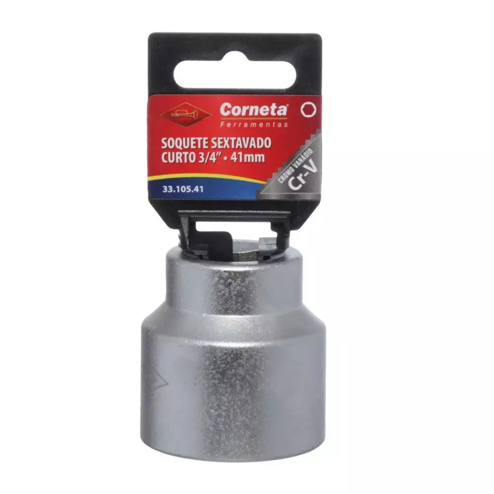 Soquete Sextavado Encaixe 3/4" CRV 3/4X41MM Corneta 3310541