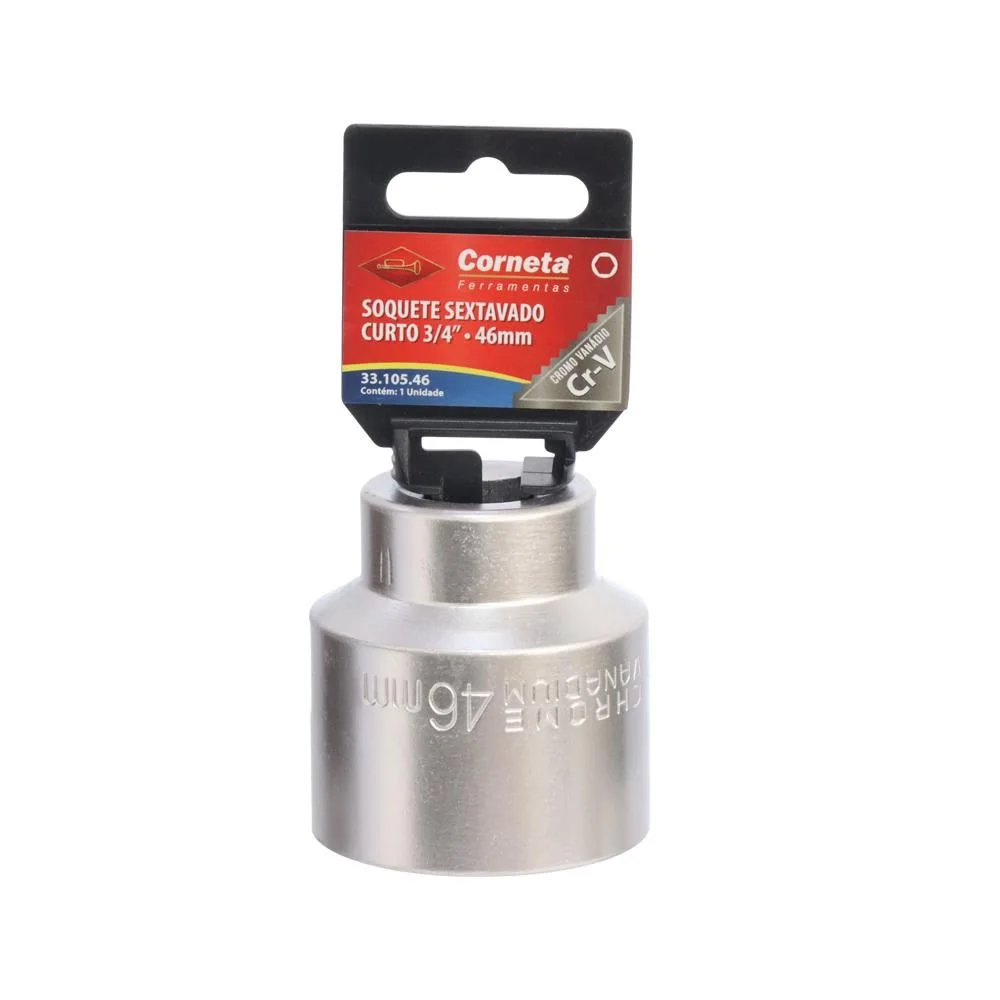 Soquete Sextavado Encaixe 3/4" CRV 3/4X46MM Corneta 3310546