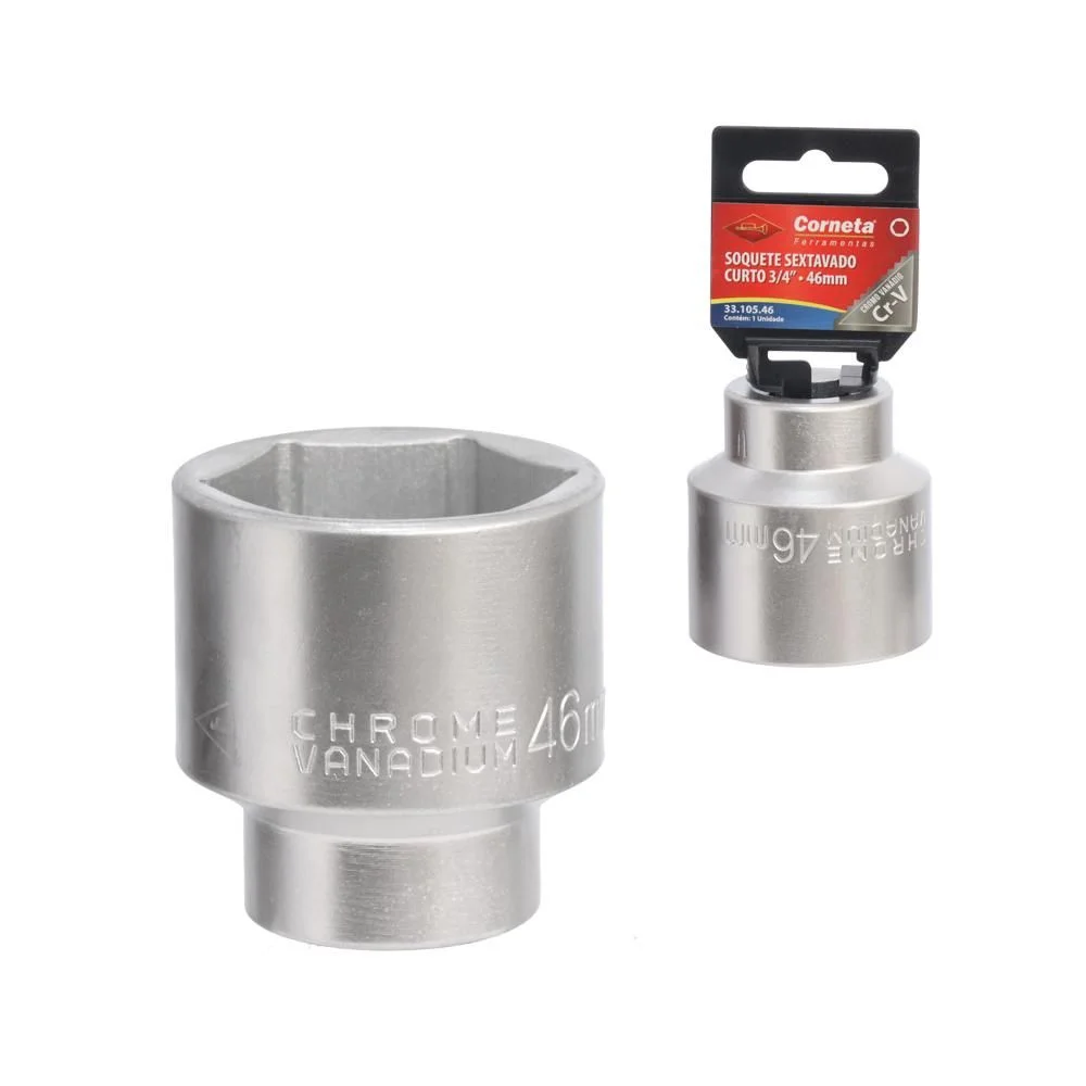 Soquete Sextavado Encaixe 3/4" CRV 3/4X46MM Corneta 3310546