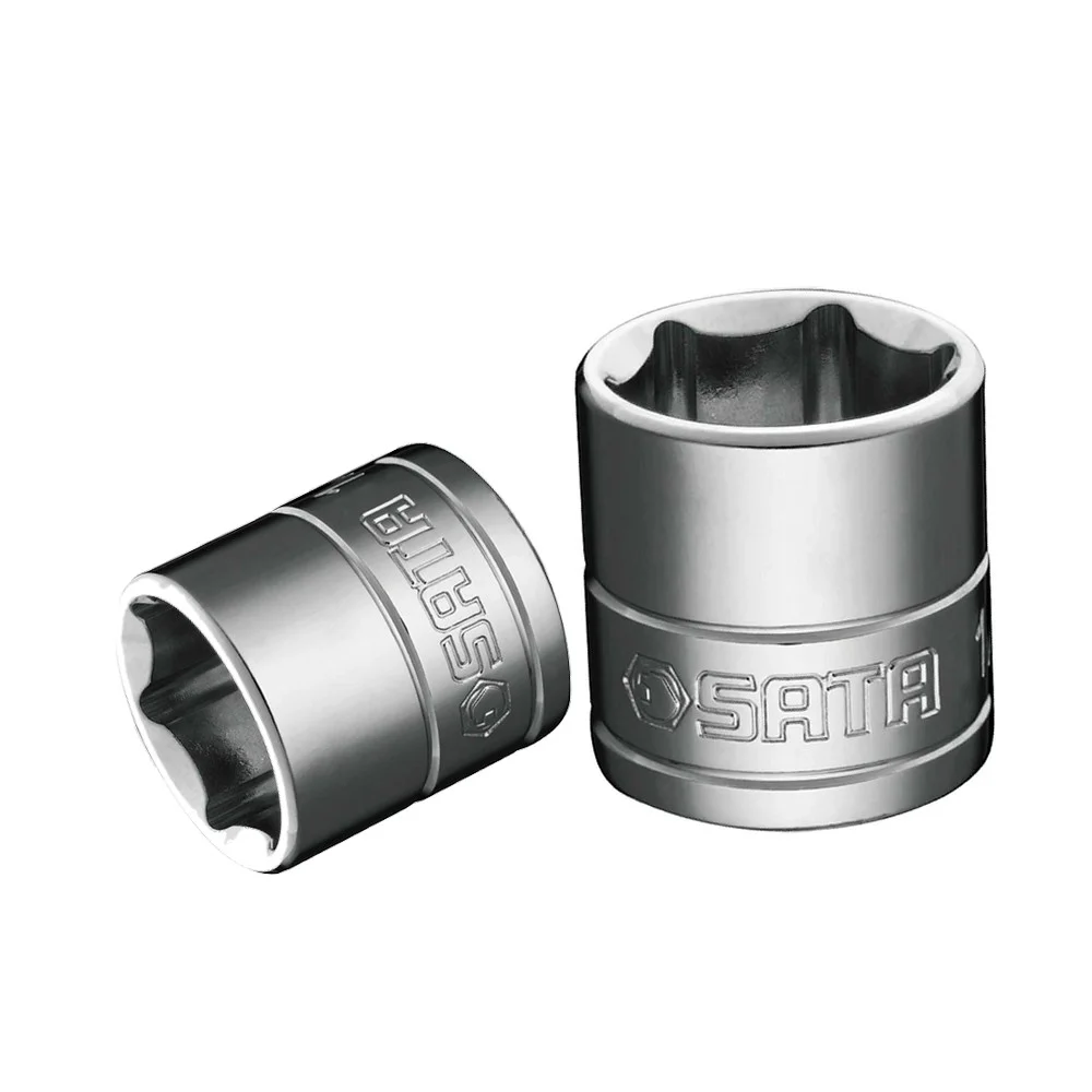 Soquete Sextavado Encaixe 3/8" CRV 3/8X8MM Sata ST12303SC