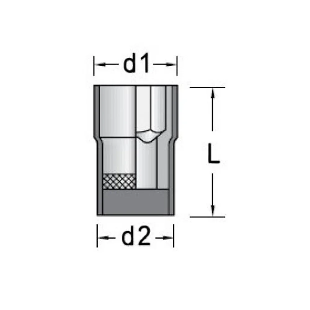 Soquete Sextavado Isolado 1000V VDE Encaixe 1/2" EN60900 IEC60900 NR10 CRV 1/2X13MM Gedore VDE19