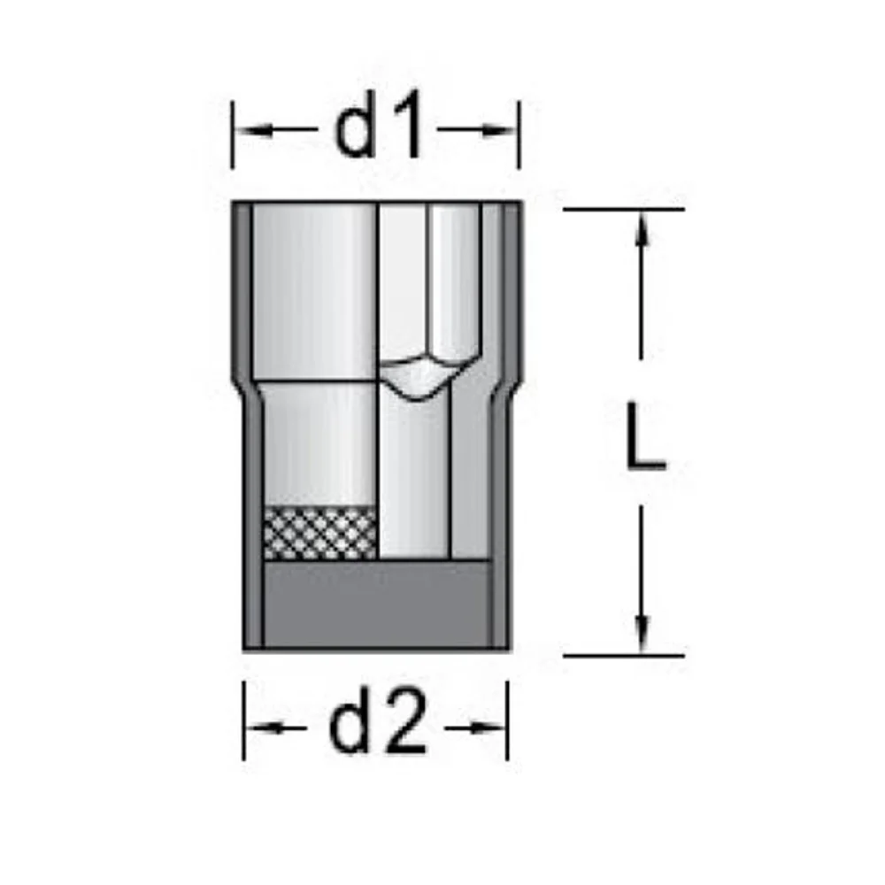 Soquete Sextavado Isolado 1000V VDE Encaixe 1/2" EN60900 IEC60900 NR10 CRV 1/2X30MM Gedore VDE19