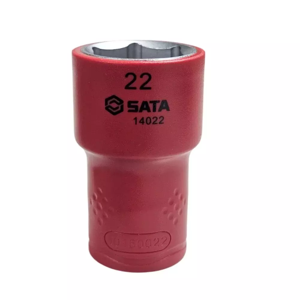 Soquete Sextavado Isolado 1000V VDE Encaixe 1/2" EN60900 CRV 1/2X22MM Sata ST14022SC