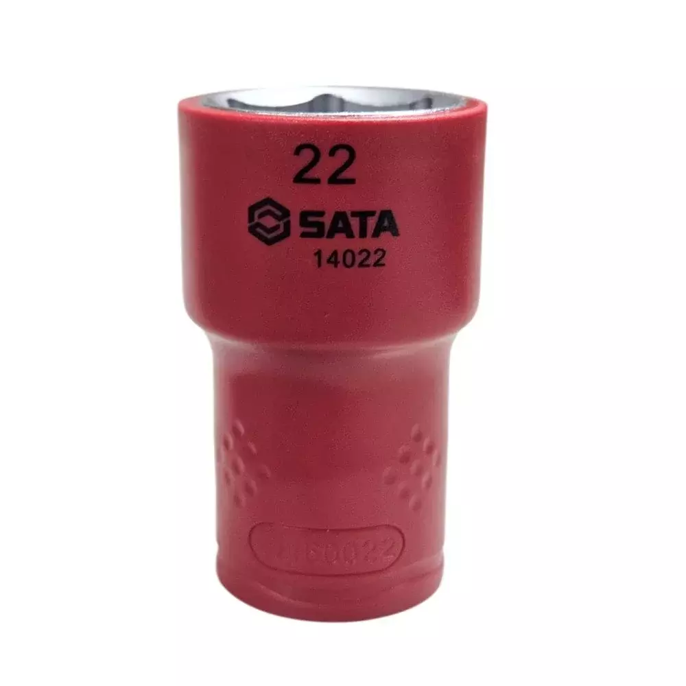 Soquete Sextavado Isolado 1000V VDE Encaixe 1/2" EN60900 CRV 1/2X22MM Sata ST14022SC