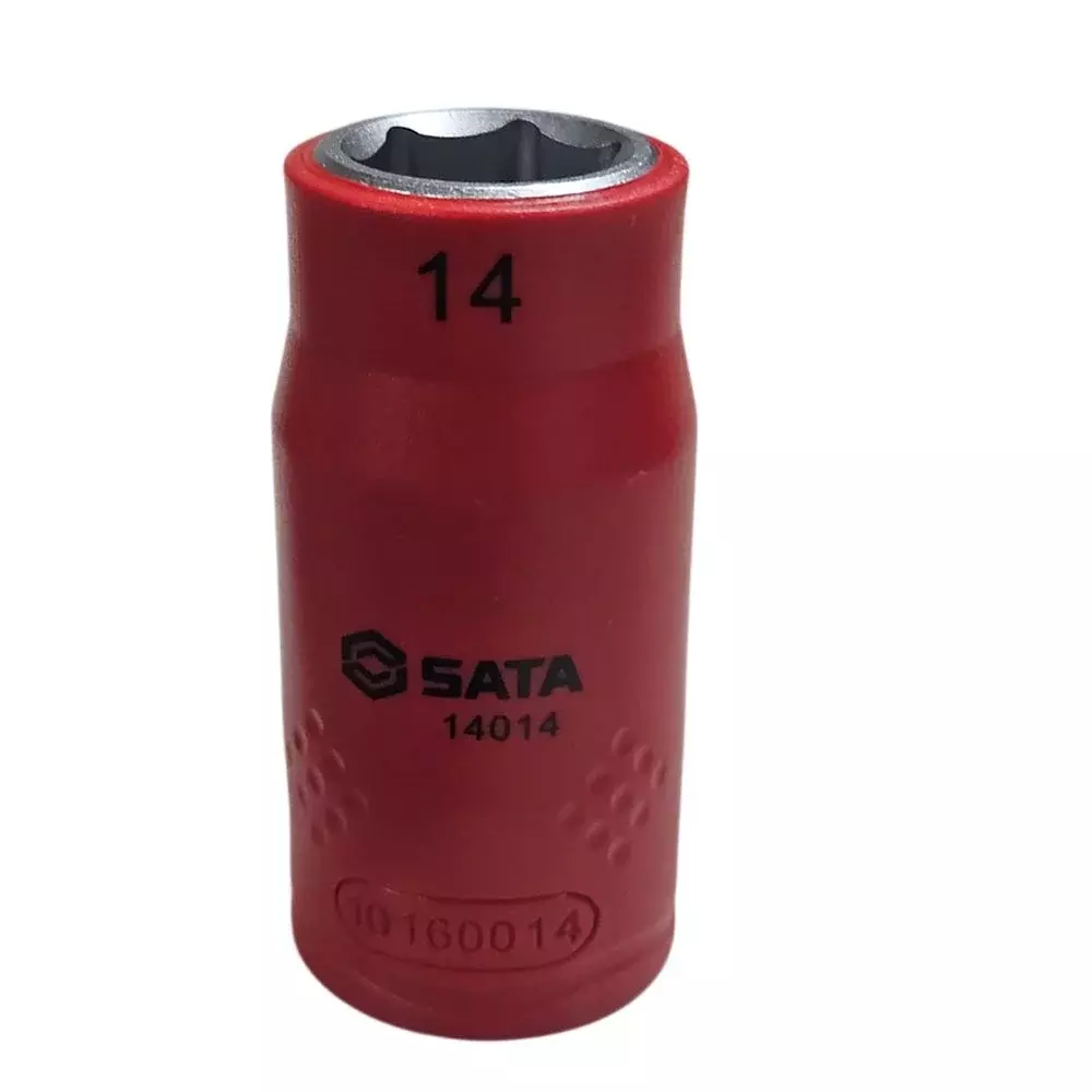 Soquete Sextavado Isolado 1000V VDE Encaixe 1/2" IEC60900 CRV 1/2X14MM Sata ST14014SC
