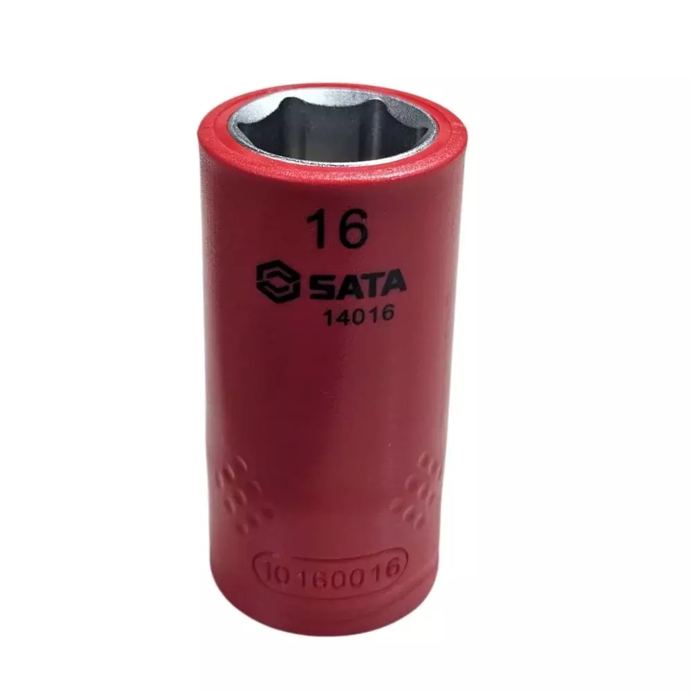 Soquete Sextavado Isolado 1000V VDE Encaixe 1/2" IEC60900 CRV 1/2X16MM Sata ST14016SC