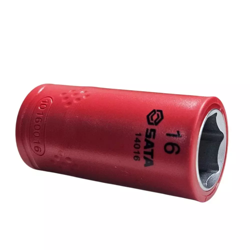 Soquete Sextavado Isolado 1000V VDE Encaixe 1/2" IEC60900 CRV 1/2X16MM Sata ST14016SC