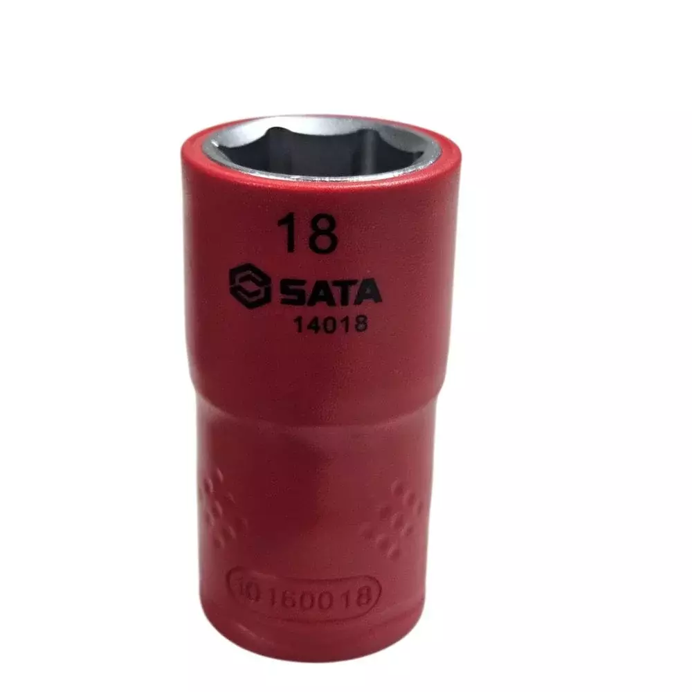 Soquete Sextavado Isolado 1000V VDE Encaixe 1/2" IEC60900 CRV 1/2X18MM Sata ST14018SC