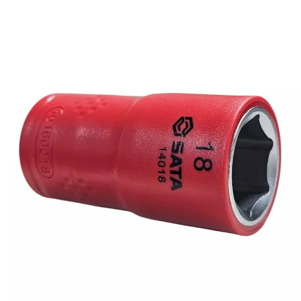Soquete Sextavado Isolado 1000V VDE Encaixe 1/2" IEC60900 CRV 1/2X18MM Sata ST14018SC
