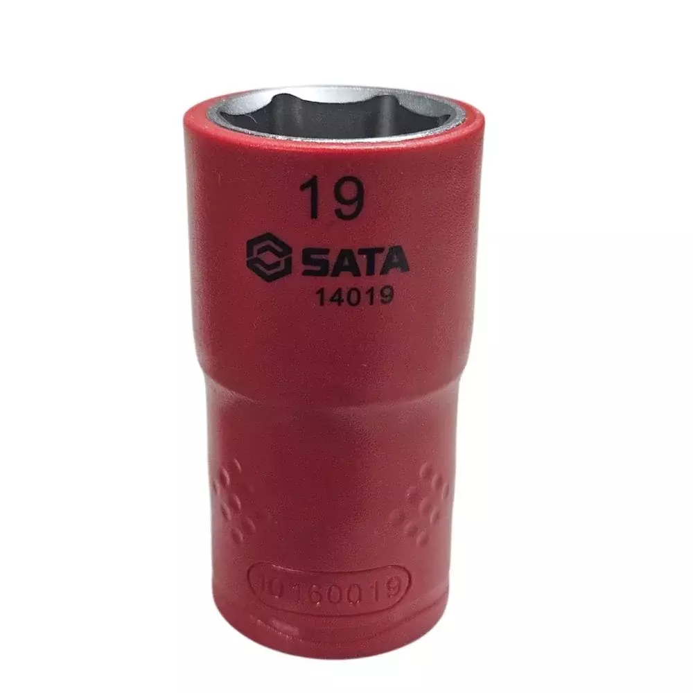 Soquete Sextavado Isolado 1000V VDE Encaixe 1/2" IEC60900 CRV 1/2X19MM Sata ST14019SC