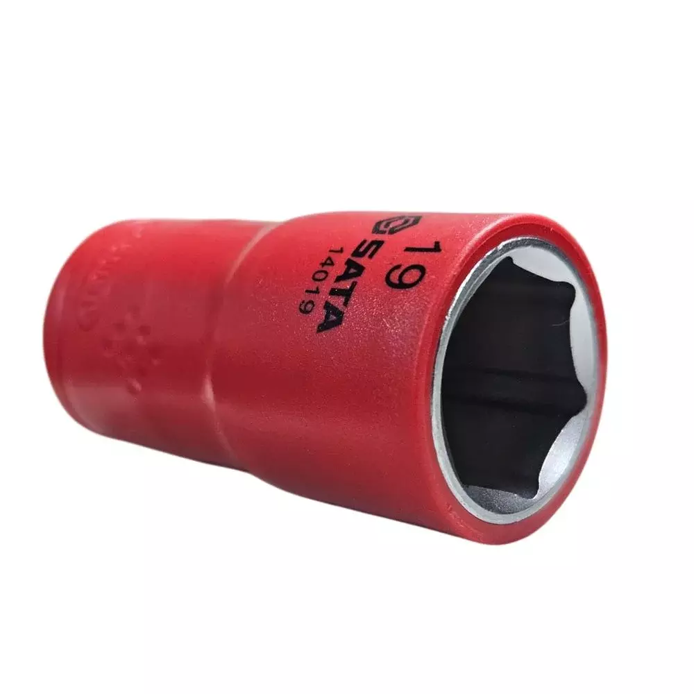 Soquete Sextavado Isolado 1000V VDE Encaixe 1/2" IEC60900 CRV 1/2X19MM Sata ST14019SC
