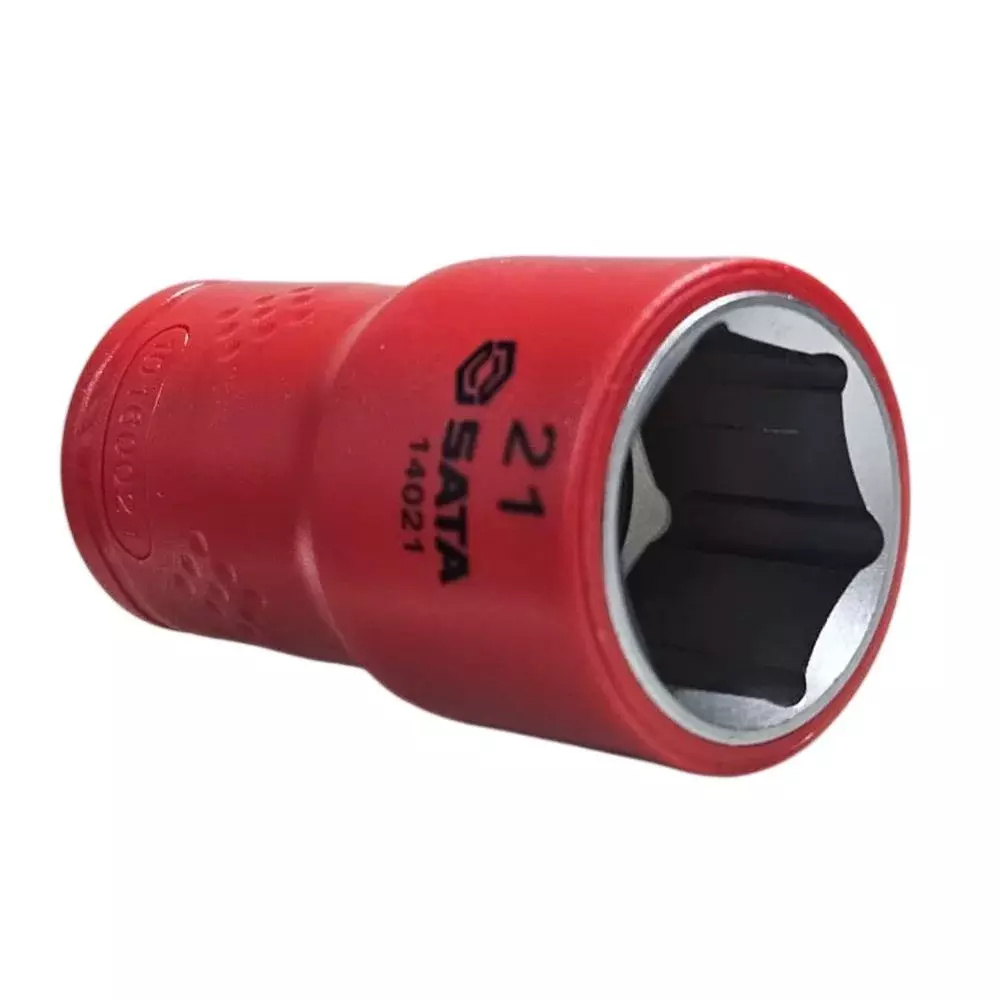 Soquete Sextavado Isolado 1000V VDE Encaixe 1/2" IEC60900 CRV 1/2X21MM Sata ST14021SC