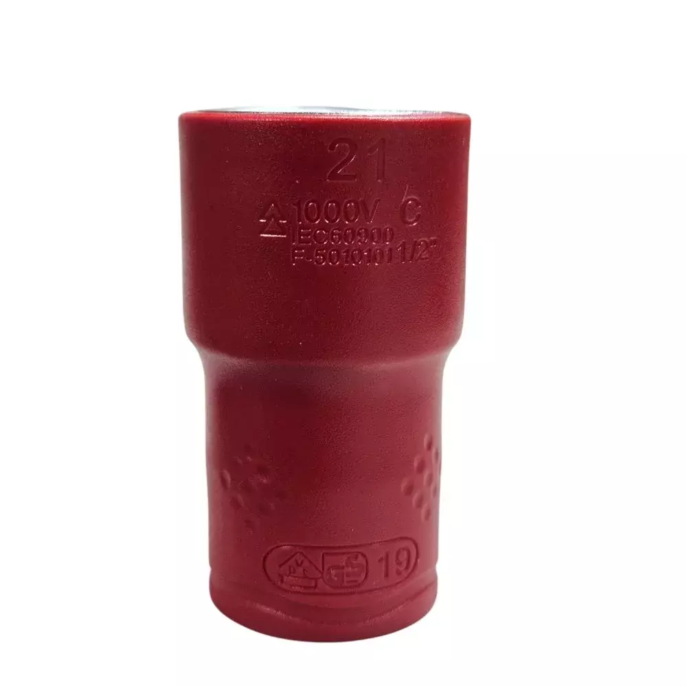 Soquete Sextavado Isolado 1000V VDE Encaixe 1/2" IEC60900 CRV 1/2X21MM Sata ST14021SC