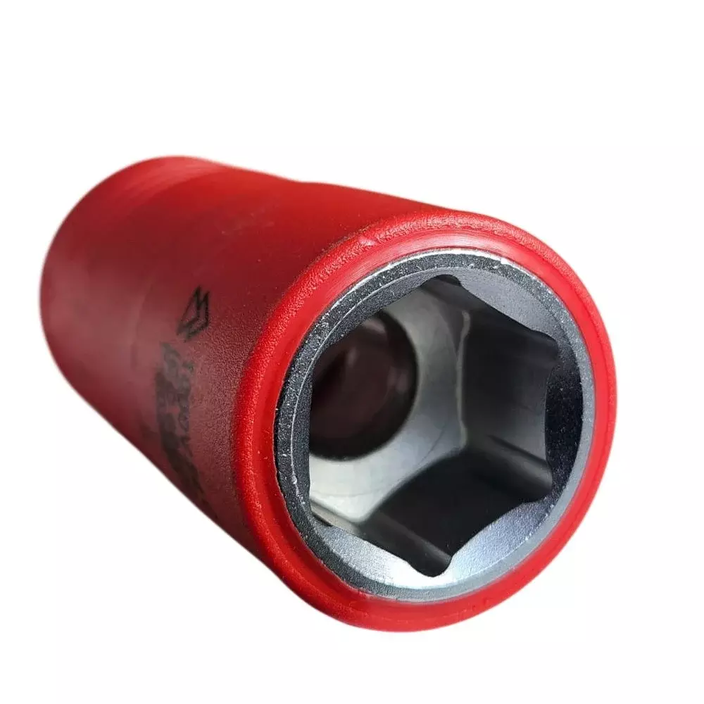 Soquete Sextavado Isolado 1000V VDE Encaixe 1/2" IEC60900 NR10 CRV 1/2X15MM Noll 6800006