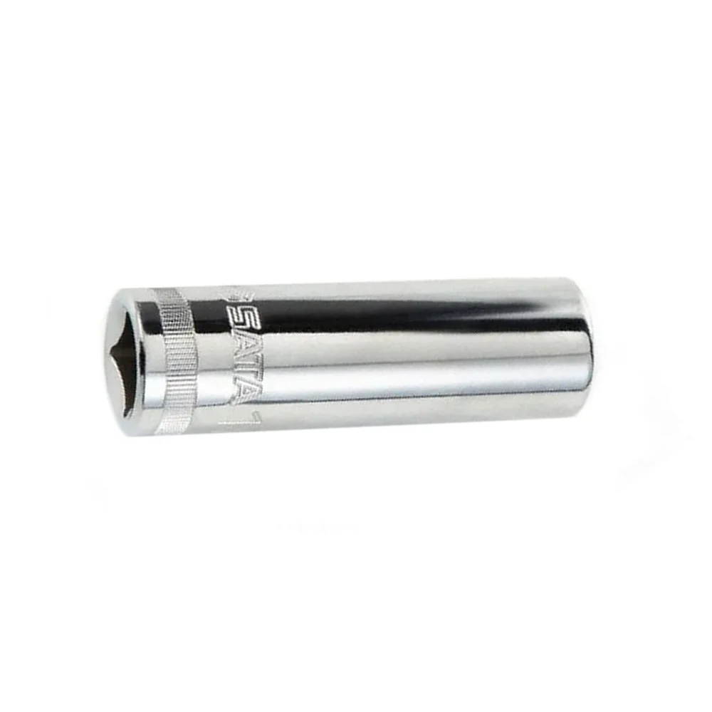 Soquete Sextavado Longo Encaixe 1/2" CRV 1/2X15/16" Sata ST13210SC