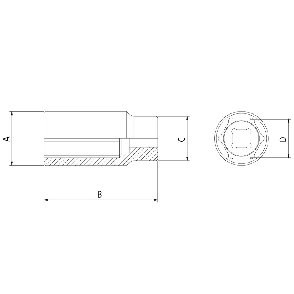 Soquete Sextavado Longo Encaixe 1/2" CRV 1/2X17MM Tramontina Pro 44802/117