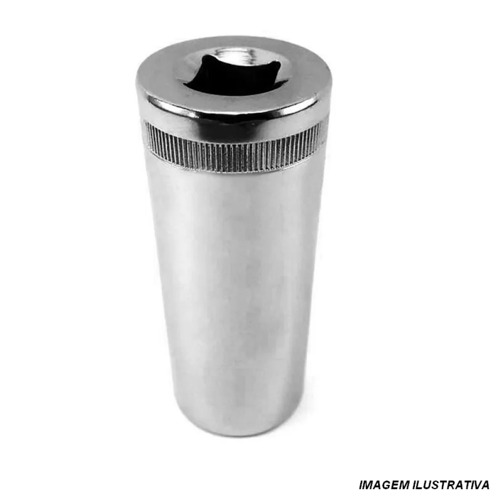 Soquete Sextavado Longo Encaixe 1/2" CRV 1/2X20MM Sata ST13411SC