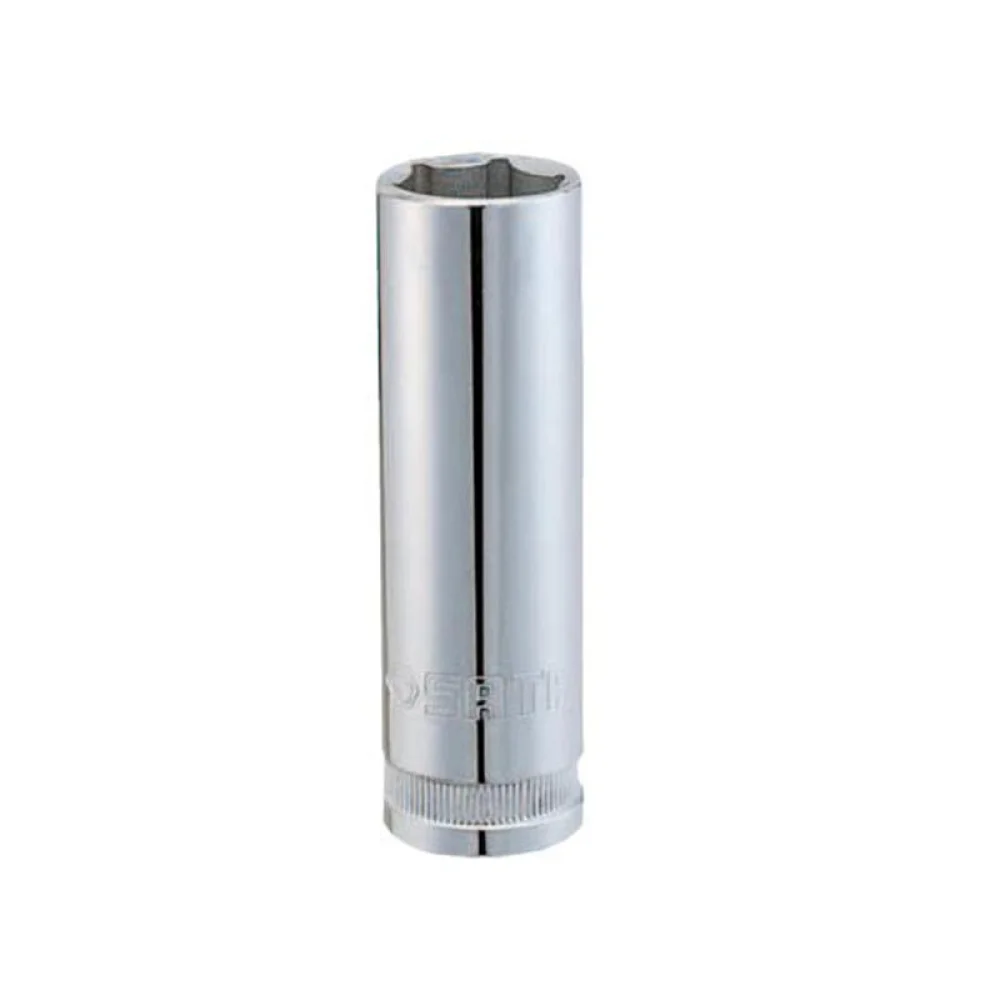 Soquete Sextavado Longo Encaixe 1/2" CRV 1/2X21MM Sata ST13412SC